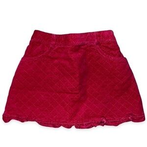 GYMBOREE 4/4T Red Quilted Ruffle‎ Hem Skirt
